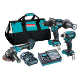 Makita Tools - 3 Piece Brushless Combo Kit - HP001GZ TD001GZ GA005GZ 2x BL4040 DC40RA & Tote Bag (199935-1) | DK0140G302